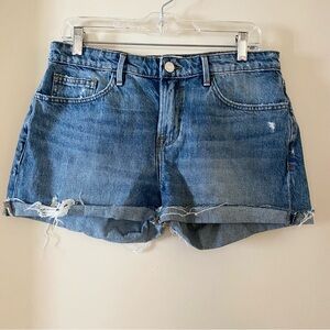 Frame Le Grand Garçon Rolled Cuff Denim Shorts
